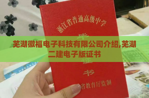 芜湖徽福电子科技有限公司介绍,芜湖二建电子版证书